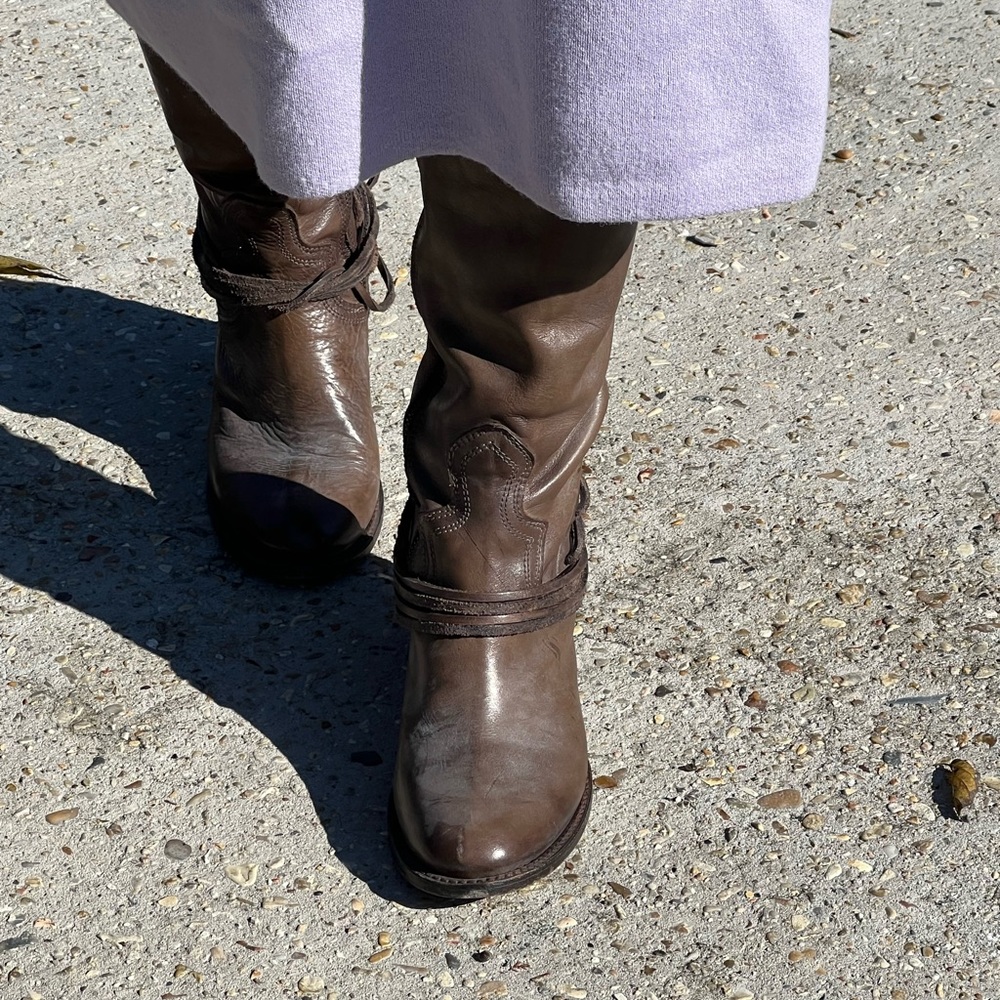 Freebird by Steven tall boots size 9. Grey/brown